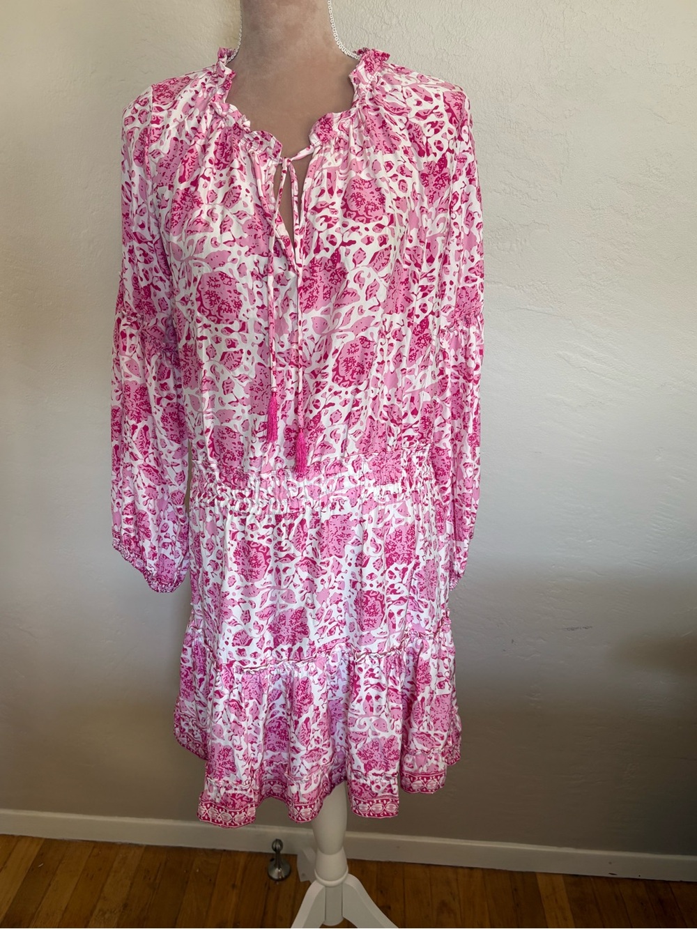 Natalie Martin Maggie Pink and White Floral Mini Dress
